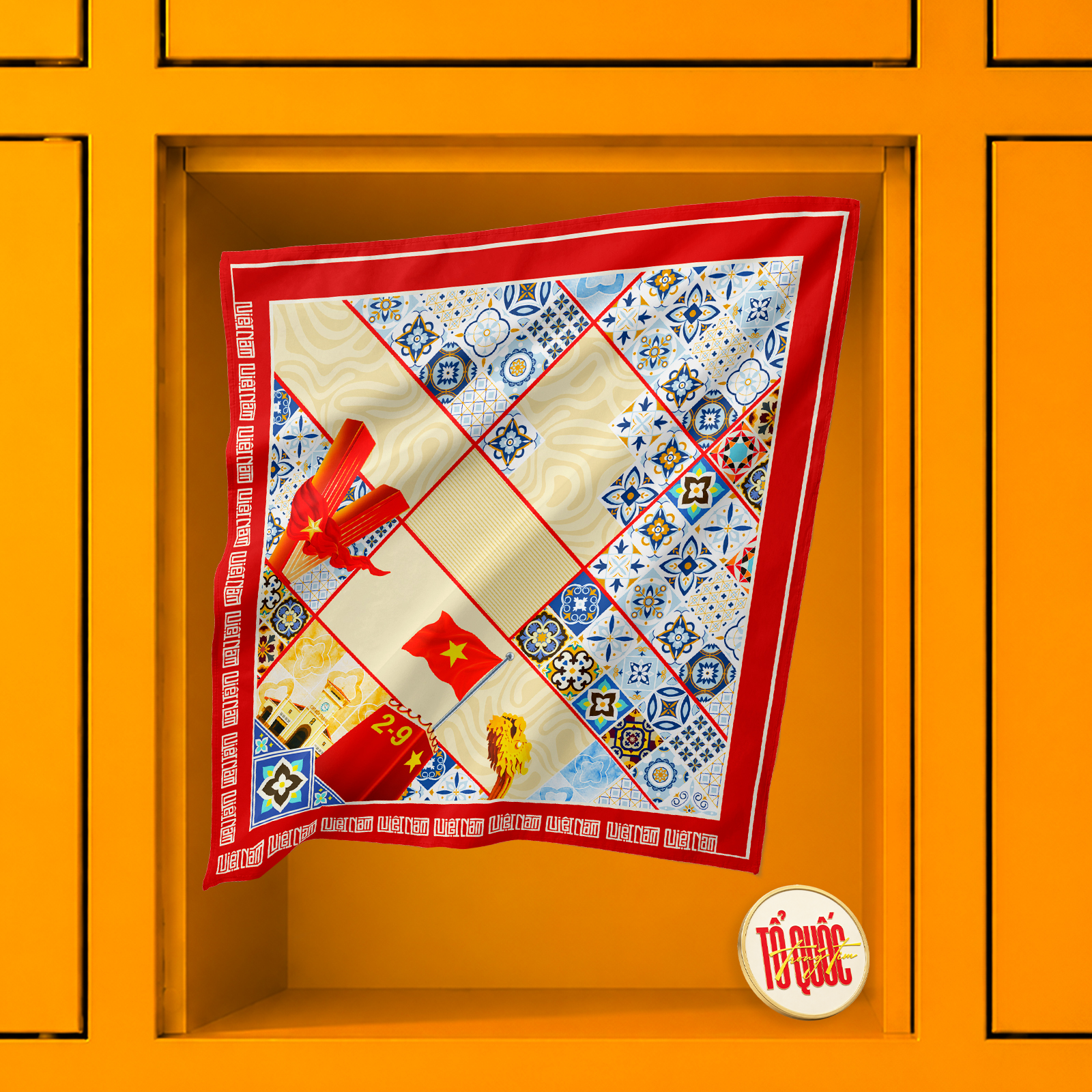 KHĂN BANDANA “GẤM HOA VIỆT NAM”